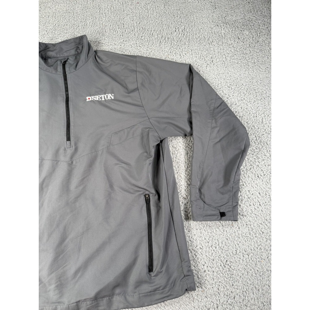 Nike Seton Jacket Mens Large Gray Quarter Zip Windbreaker NCAA Baseball Pullover - Picture 4 of 15